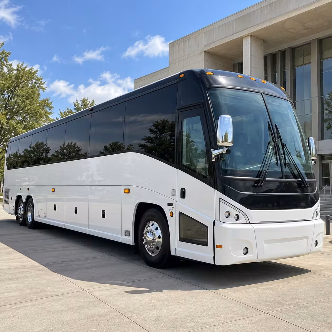 lakewood charter bus rental exterior