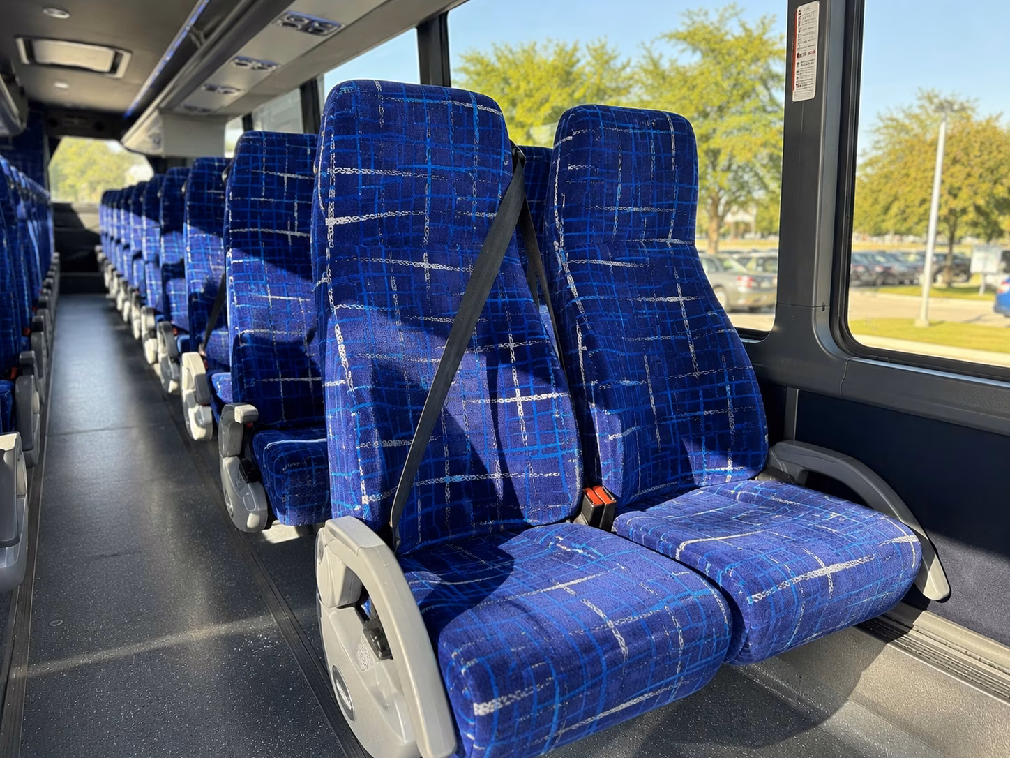lakewood charter bus rental interior
