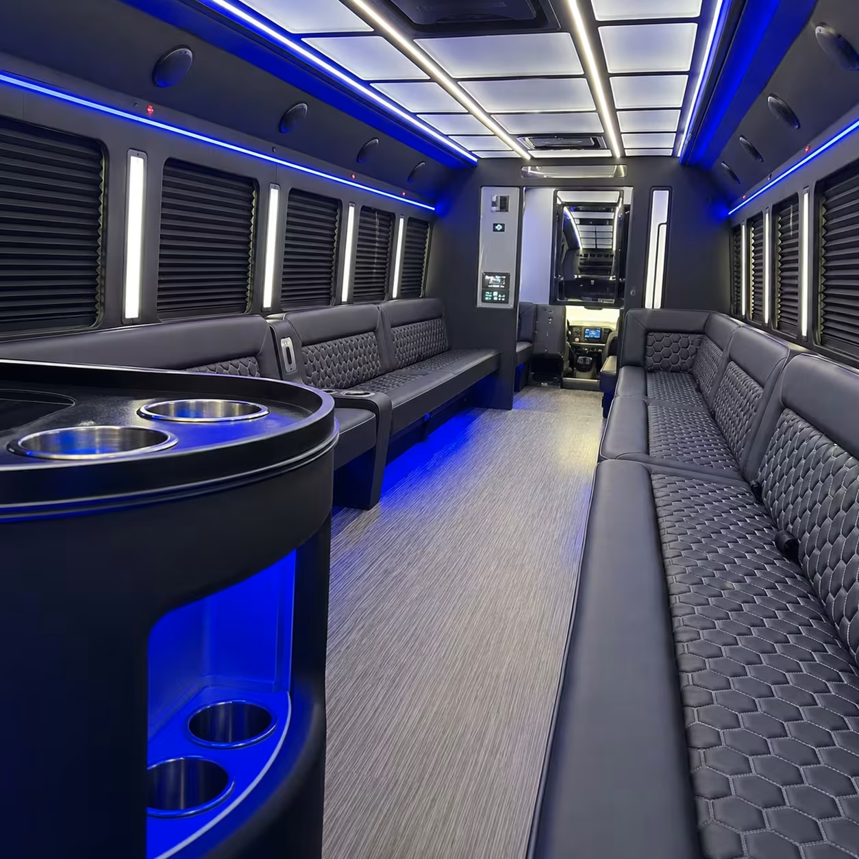 lakewood party bus rentals for prom photos at shoretown ballpark